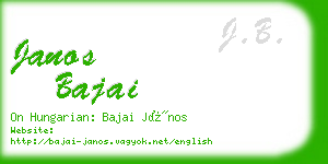 janos bajai business card